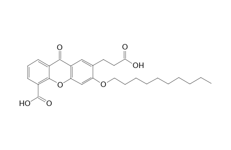 7-(2-carboxyethyl)-6-decoxy-9-keto-xanthene-4-carboxylic acid