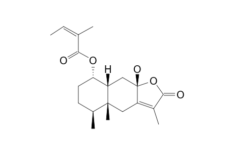 1-ALPHA-ANGELOYLOXY-10-BETA-H-8-BETA-HYDROXY-EREMOPHIL-7(11)-EN-8-ALPHA,12-OLIDE