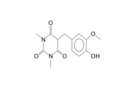1,3-dimethyl-5-(3-methoxy-4-hydroxybenzyl)barbituric acid