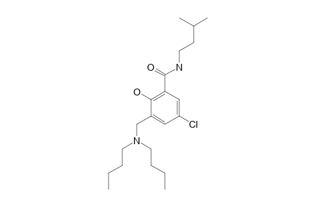 5-CHLORO-3-DIBUTYLAMINOMETHYL-2-HYDROXY-N-(3-METHYL-BUTYL)-BENZAMIDE
