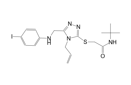 2-({4-allyl-5-[(4-iodoanilino)methyl]-4H-1,2,4-triazol-3-yl}sulfanyl)-N-(tert-butyl)acetamide