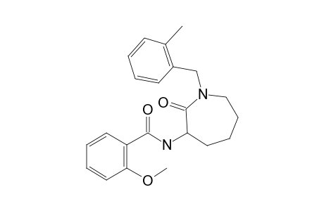 2-Methoxy-N-[1-(2-methylbenzyl)-2-oxoazepan-3-yl]benzamide