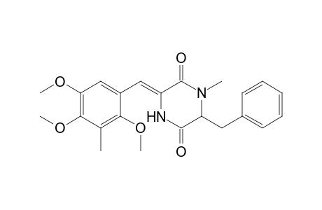 (3Z)-1-methyl-6-(phenylmethyl)-3-[(2,4,5-trimethoxy-3-methyl-phenyl)methylidene]piperazine-2,5-dione