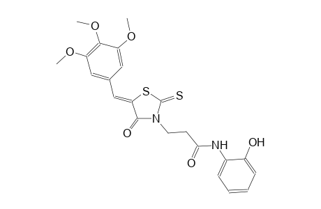 3-thiazolidinepropanamide, N-(2-hydroxyphenyl)-4-oxo-2-thioxo-5-[(3,4,5-trimethoxyphenyl)methylene]-, (5Z)-