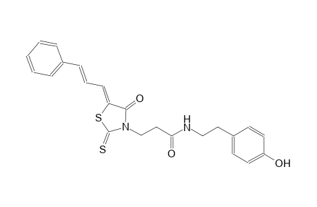 3-thiazolidinepropanamide, N-[2-(4-hydroxyphenyl)ethyl]-4-oxo-5-[(2E)-3-phenyl-2-propenylidene]-2-thioxo-, (5Z)-