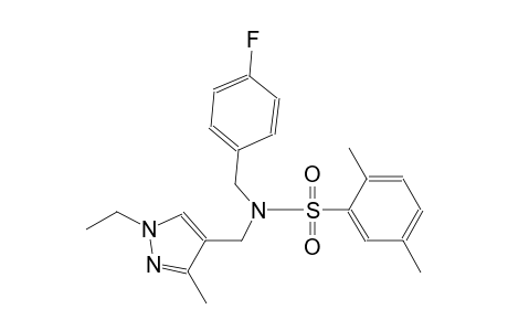 benzenesulfonamide, N-[(1-ethyl-3-methyl-1H-pyrazol-4-yl)methyl]-N-[(4-fluorophenyl)methyl]-2,5-dimethyl-