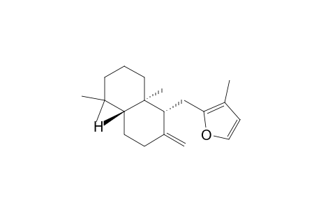 Furan, 2-[(decahydro-5,5,8a-trimethyl-2-methylene-1-naphthalenyl)methyl]-3-methyl-, [1S-(1.alpha.,4a.beta.,8a.alpha.)]-