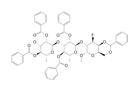 METHYL-(2,4-DI-O-BENZOYL-ALPHA-L-RHAMNOPYRANOSYL)-(1->3)-(2,4-DI-O-BENZOYL-ALPHA-L-RHAMNOPYRANOSYL)-(1->2)-4,6-O-BENZYLIDENE-3-DEOXY-3-FLUO