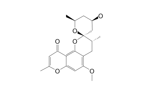 CQ-1;CHAETOQUADRIN-A;(2'R,3'R,5'R,7'R)-6-[(5,3':3',7'-DIEPOXY-5'-HYDROXY-2'-METHYL)-OCTYL]-7-METHOXY-2-METHYL-CHROMONE