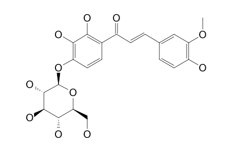 3-METHOXY-4,2',3'-TRIHYDROXY-CHALCONE-4'-O-BETA-D-GLUCOPYRANOSIDE