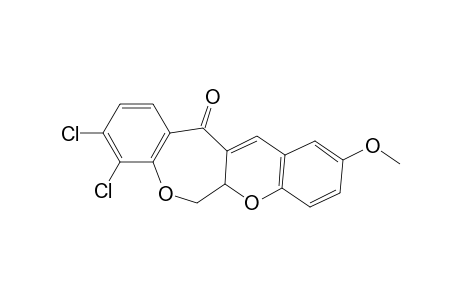 8,9-Dichloro-2-methoxy-5a,6-dihydro-12H-chromeno[2,3-c][1]benzoxepin-12-one