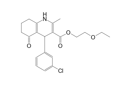 2-ethoxyethyl 4-(3-chlorophenyl)-2-methyl-5-oxo-1,4,5,6,7,8-hexahydro-3-quinolinecarboxylate