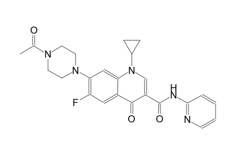 3-quinolinecarboxamide, 7-(4-acetyl-1-piperazinyl)-1-cyclopropyl-6-fluoro-1,4-dihydro-4-oxo-N-(2-pyridinyl)-
