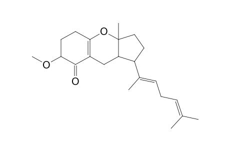 7-methoxy-3a-methyl-1-[(2E)-6-methylhepta-2,5-dien-2-yl]-1,2,3,5,6,7,9,9a-octahydrocyclopenta[b]chromen-8-one