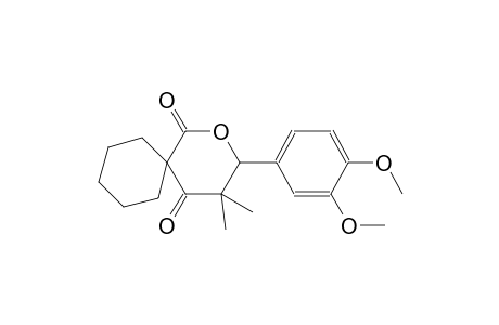 2-Oxaspiro[5.5]undecane-1,5-dione, 3-(3,4-dimethoxyphenyl)-4,4-dimethyl-