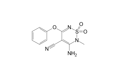 3-Amino-4-cyano-2-methyl-5-phenyloxy-2H-1,2,6-thiadiazine 1,1 dioxide