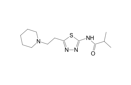 2-methyl-N-{5-[2-(1-piperidinyl)ethyl]-1,3,4-thiadiazol-2-yl}propanamide