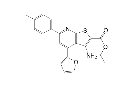 thieno[2,3-b]pyridine-2-carboxylic acid, 3-amino-4-(2-furanyl)-6-(4-methylphenyl)-, ethyl ester