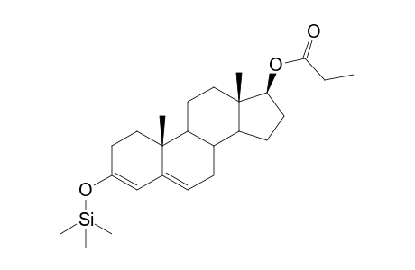 Testosterone-17-propionate 3,5-dienol, O3-TMS
