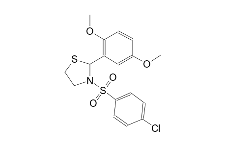 thiazolidine, 3-[(4-chlorophenyl)sulfonyl]-2-(2,5-dimethoxyphenyl)-