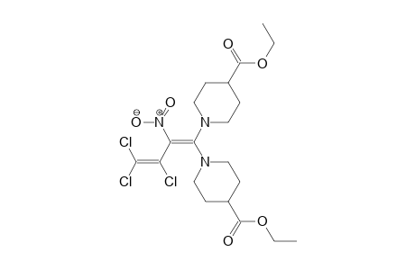 diethyl 1,1'-(3,4,4-trichloro-2-nitrobuta-1,3-diene-1,1-diyl)bis(piperidine-4-carboxylate)