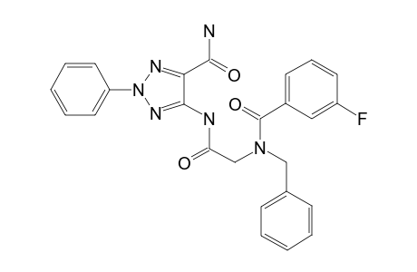 5-[2-[(3-Fluorophenyl)carbonyl-(phenylmethyl)amino]ethanoylamino]-2-phenyl-1,2,3-triazole-4-carboxamide