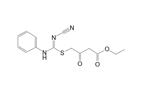 ethyl 4-{[(Z)-anilino(cyanoimino)methyl]sulfanyl}-3-oxobutanoate