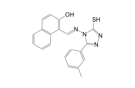 1-((E)-{[3-(3-methylphenyl)-5-sulfanyl-4H-1,2,4-triazol-4-yl]imino}methyl)-2-naphthol