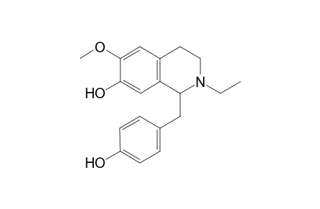 (+/-)-1-(4-Hydroxybenzyl)-7-hydroxy-6-methoxy-N-ethyl-1,2,3,4-tetrahydroisoquinoline
