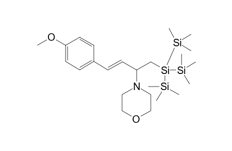 (E)-4-(1-(1,1,1,3,3,3-hexamethyl-2-(trimethylsilyl)trisilan-2-yl)-4-(4-methoxyphenyl)but-3-en-2-yl)morpholine