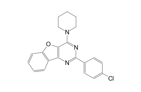 2-(4-Chlorophenyl)-4-(1-piperidinyl)[1]benzofuro[3,2-d]pyrimidine