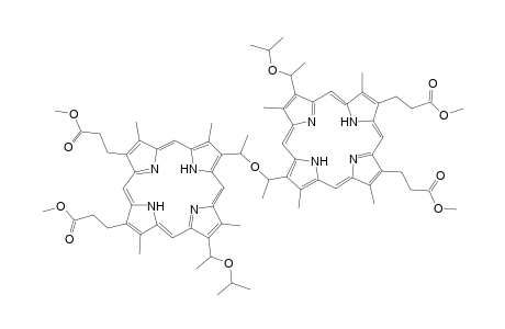 1-[2-(1-Isopropoxyethyl)-1,3,5,8-tetramethyl-6,7-bis(2-methoxycarbonylethyl)porphyrin-4-yl]-1-ethyl 1-[4-(1-Isopropoxyethyl)-1,3,5,8-tetramethyl-6,7-bis(2-methoxycarbonylethyl)porphrin-2-yl)-1-ethyl ether
