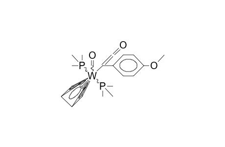 Carbonyl-(.eta./5/-cyclopentadienyl)-<1-(4-methoxy-phenyl)-2-oxo-vinyl-bis(trimethyl-phosphine) tungsten