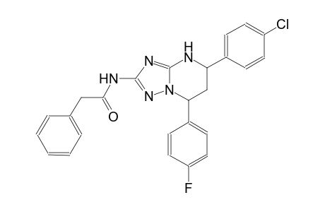N-[5-(4-chlorophenyl)-7-(4-fluorophenyl)-4,5,6,7-tetrahydro[1,2,4]triazolo[1,5-a]pyrimidin-2-yl]-2-phenylacetamide