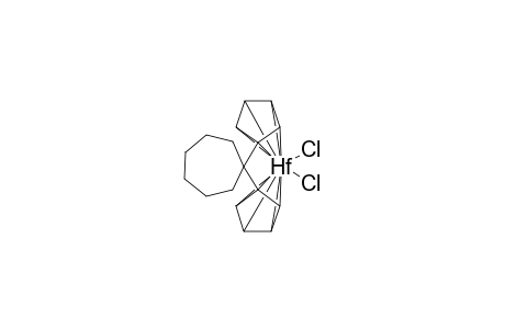 [(Cycloheptane)(dicyclopentadienyl)hlfniumdichloride] complex