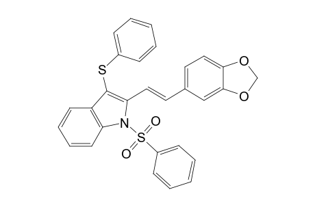 3-Phenylthio-1-phenylsulfonyl-2-[2-(3,4-methylenedioxyphenyl)ethenyl]indole