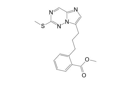 6-(Methylsulfanyl)-3-[3'-(2''-(methoxycarbonyl)phenyl)propyl]imidazo[2,1-f]-[1,2,4]-triazine