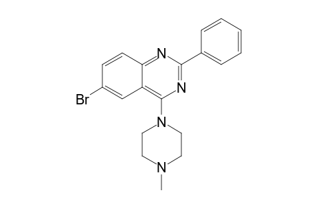 2-(Phenyl)-4-(4-methylpiperazin-1-yl)-6-bromoquinazoline
