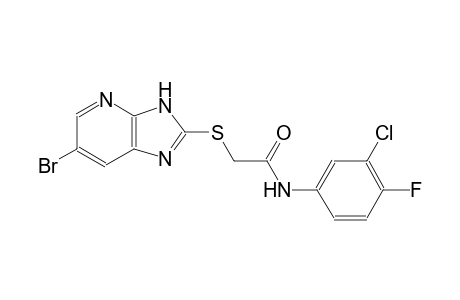 2-[(6-bromo-3H-imidazo[4,5-b]pyridin-2-yl)sulfanyl]-N-(3-chloro-4-fluorophenyl)acetamide