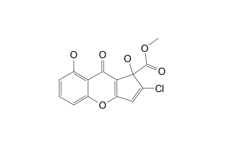 2-chloro-1,8-dihydroxy-9-keto-cyclopenta[b]chromene-1-carboxylic acid methyl ester