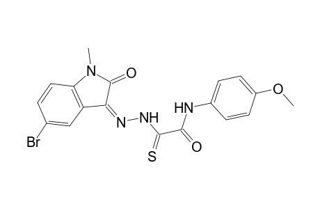 2-[2-(5-bromo-1-methyl-2-oxo-1,2-dihydro-3H-indol-3-ylidene)hydrazino]-N-(4-methoxyphenyl)-2-thioxoacetamide