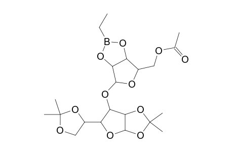 .alpha.-d-Glucofuranose, 3-O-[5-O-acetyl-2,3-O-(ethylborylene)-.beta.-d-lyxofuranosyl]-1,2:5,6-bis-O-(1-methylethylidene)-