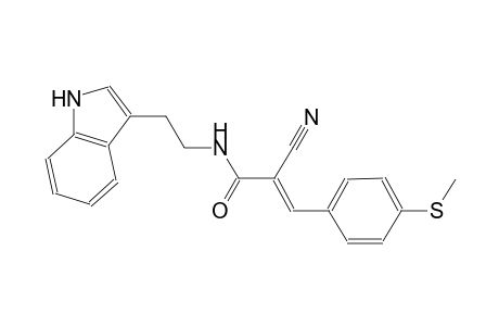 (2E)-2-cyano-N-[2-(1H-indol-3-yl)ethyl]-3-[4-(methylsulfanyl)phenyl]-2-propenamide