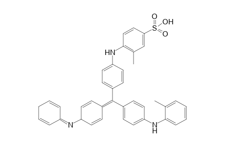 4-N-phenylaminophenyl-4'-n-(2''-tolylaminophenyl)-4'''-n-(4''''-sulfo-2''''-tolylaminophenyl)methane