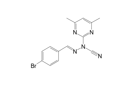 1-(4',6'-Dimethylpyrimidin-2'-yl)-2-[(p-bromophenyl)methylene]-hydrazine-1-carbonitrile