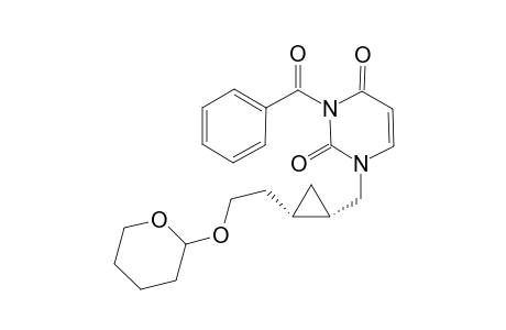 (+-)-3-Benzoyl-1-({(1RS,2RS)-cis-2-[2-(tetrahydro-2H-pyranyloxy)ethyl]cyclopropyl}methyl)-1,2,3,4-tetrahydro-2,4-pyrimidinedione