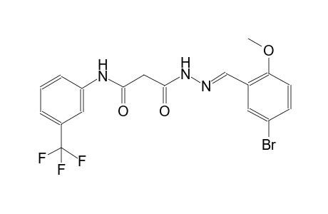 beta-alanine, 3-oxo-N-[3-(trifluoromethyl)phenyl]-, 2-[(E)-(5-bromo-2-methoxyphenyl)methylidene]hydrazide