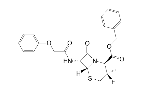 5-Thia-1-azabicyclo[4.2.0]octane-2-carboxylic acid, 3-fluoro-3-methyl-8-oxo-7-[(phenoxyacetyl)amino]-, phenylmethyl ester, [2S-(2.alpha.,3.beta.,6.alpha.,7.beta.)]-