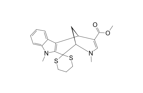5-(METHOXYCARBONYL)-3,11-DIMETHYL-1,2,3,6-TETRAHYDRO-2,6-METHANOAZOCINO-[4,5-B]-INDOLE-1-SPIRO-2'-(1',3'-DITHIANE)