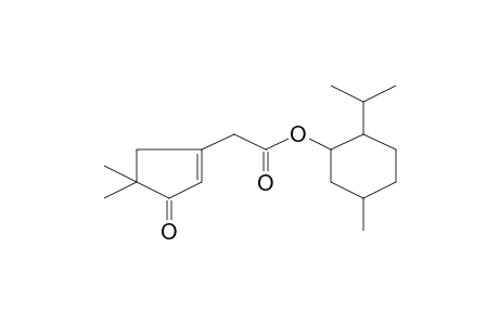 Acetic acid, 4,4-dimethylcyclopent-1-en-3-one-1-yl, (-)menthyl esterTER